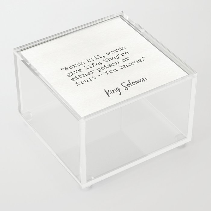 Solomon quote Acrylic Box