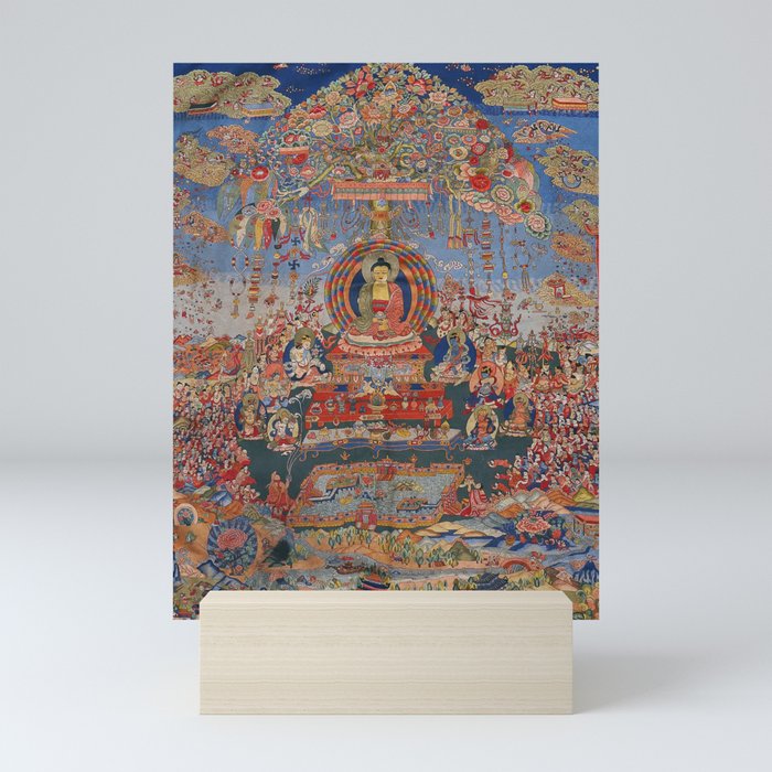 Buddhist Thangka of Shakyamuni Mini Art Print