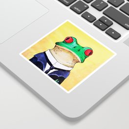 Frog in a Suit Sticker