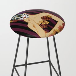Day of the dead Lady Bar Stool