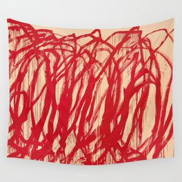 cy twombly red line Wall Tapestry
