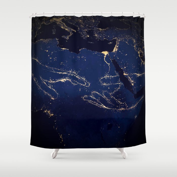 Through worlds. Shower Curtain