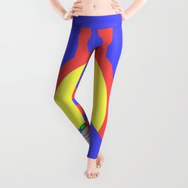 flag of Roswell with flying saucer Leggings