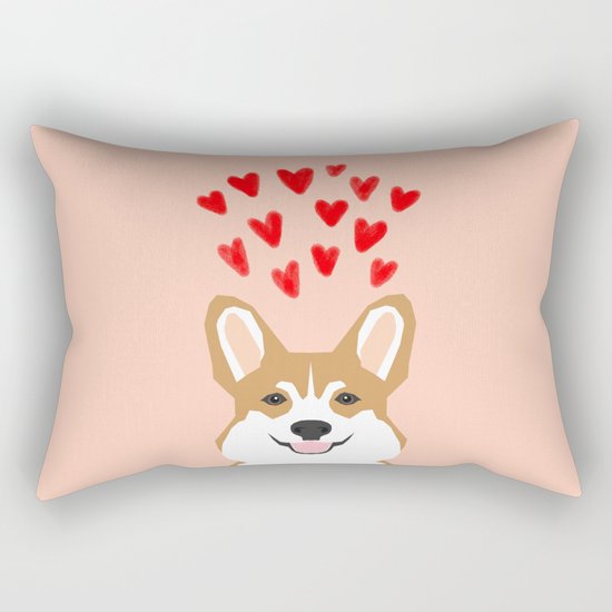 Valentines - Love Corgi Rectangular Pillow