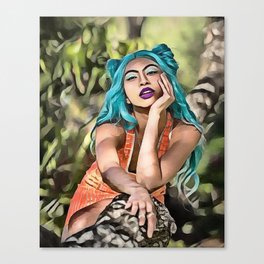 Pretty Pixie in the Woods Canvas Print