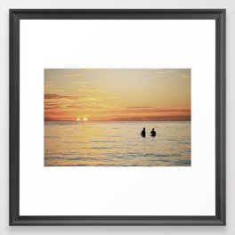 Sunset lovers Framed Art Print