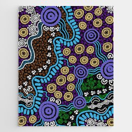 Authentic Aboriginal Art - Untitled (new) Jigsaw Puzzle