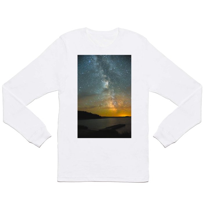 Milky Way Galaxy in Manitoba Long Sleeve T Shirt