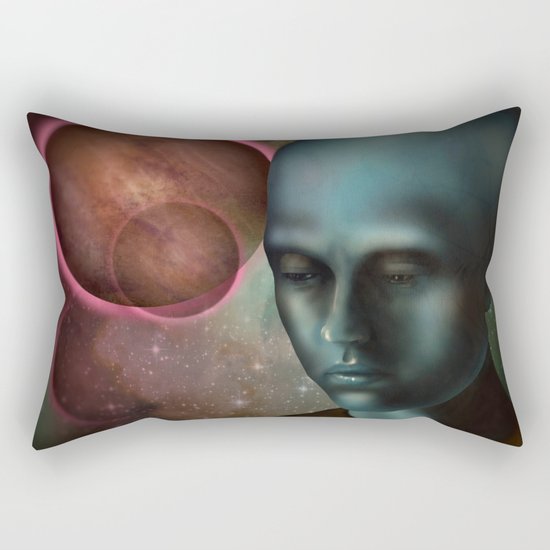 Man On The Moon Rectangular Pillow