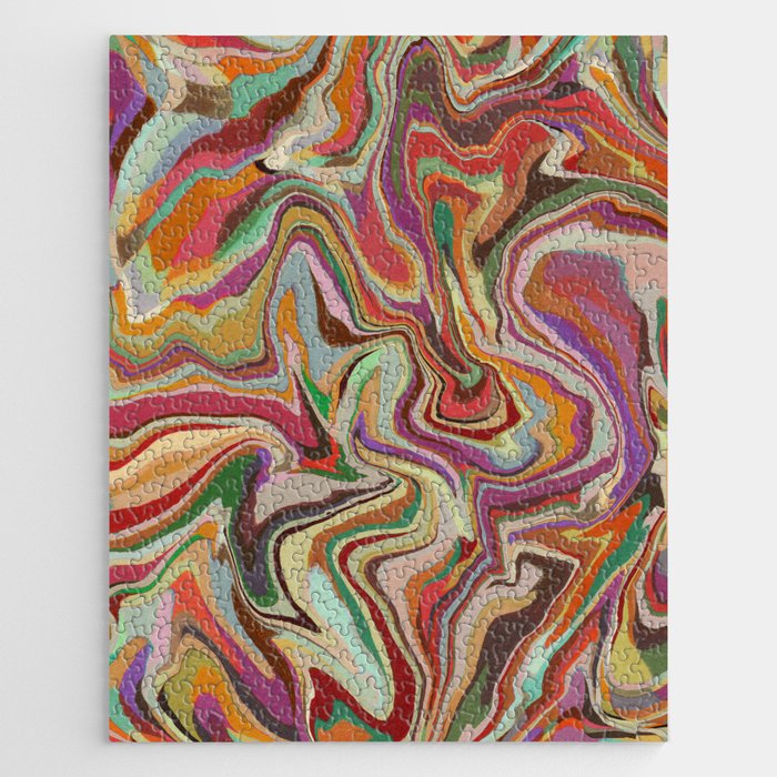 Colorful Liquid Swirl Jigsaw Puzzle