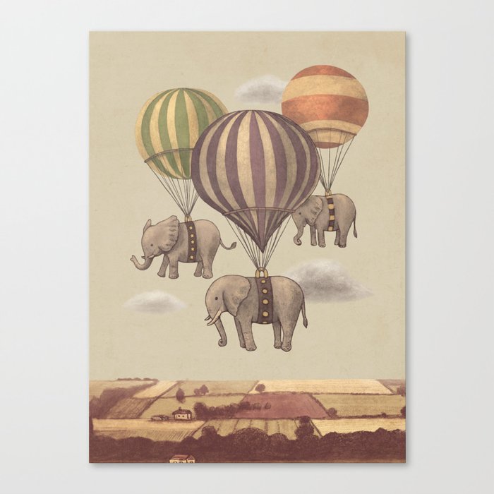 Flight of The Elephants Canvas Print