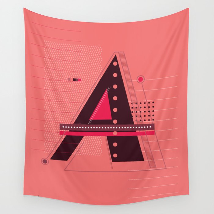 Letter A  Wall Tapestry
