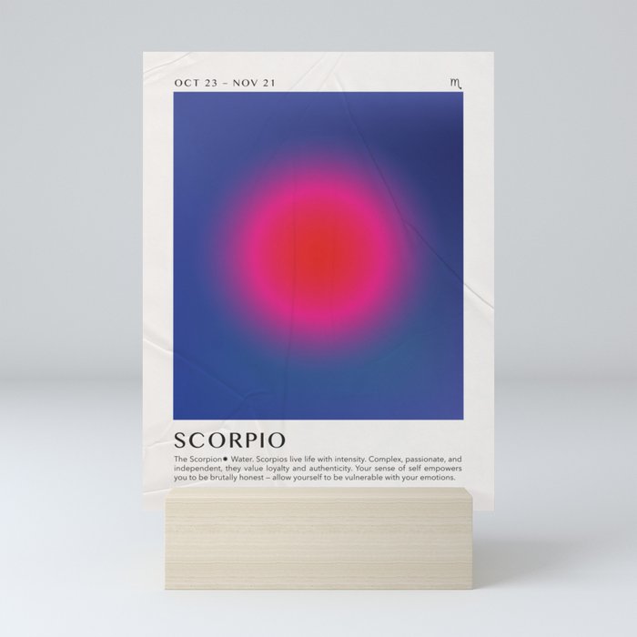 Scorpio Astrology Zodiac Aura Gradient Art Print Mini Art Print