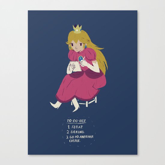peach t0-do-list Canvas Print