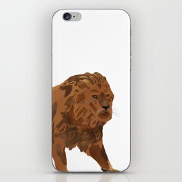 digital painting of a male brown lion iPhone Skin