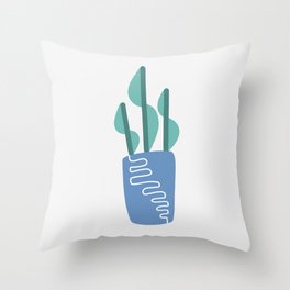 Minimal plant vase 2 Throw Pillow