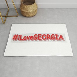 "#iLoveGEORGIA " Cute Design. Buy Now Area & Throw Rug