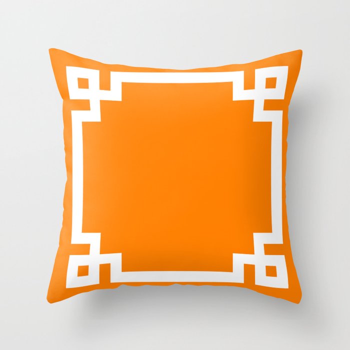 Orange and online white throw pillows