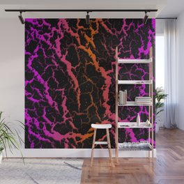 Cracked Space Lava - Pink/Orange Wall Mural