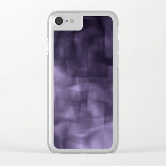 Purple abstract painting. Clear iPhone Case