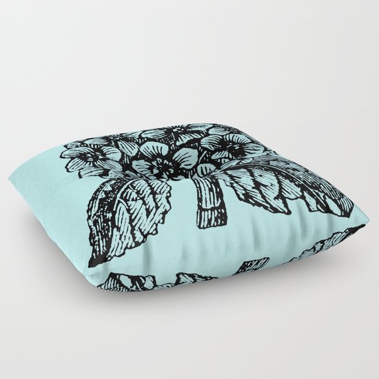 Blue Hydrangea Floor Pillow