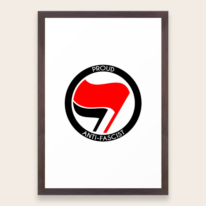 Proud Antifascist Framed Art Print By Designite Society6