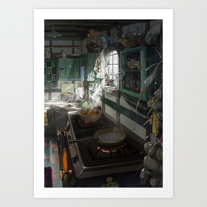 Morning in the Kitchen Art Print