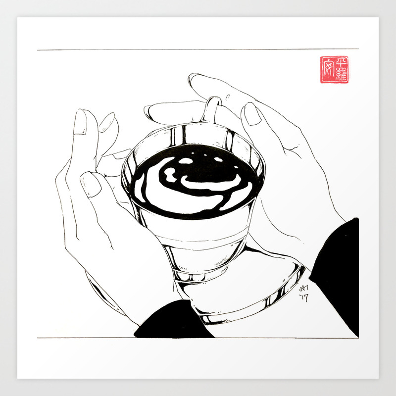 Aesthetic Coffee Art Print By Peccosa Society6 Aesthetic Coffee Art Print By Peccosa Society6