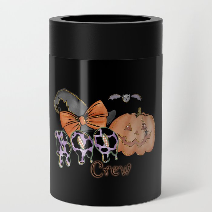 Boo Crew funny Halloween Spider Ghost Can Cooler