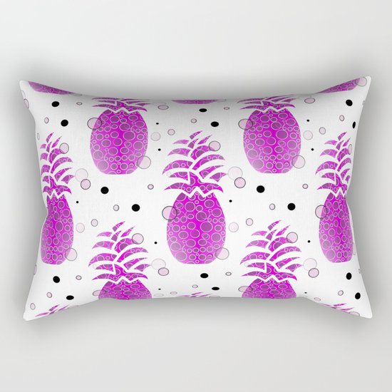 Purple Pineapple Pattern Rectangular Pillow