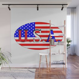 USA Isolated Rugby Ball Wall Mural
