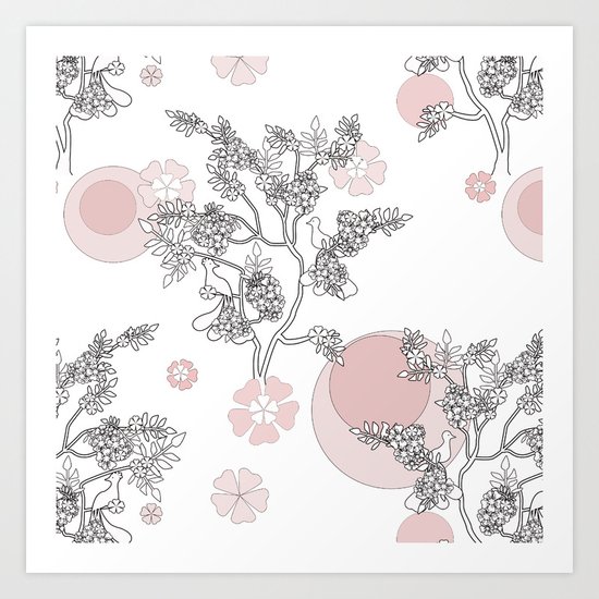Foggy morning . Art Print