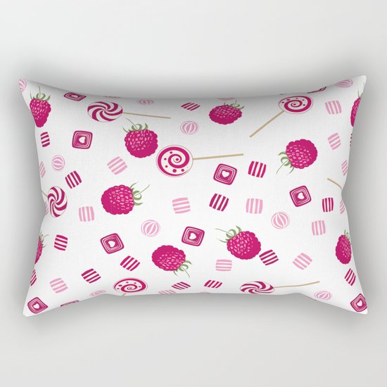 Candy sweets lollipops Raspberry Rectangular Pillow