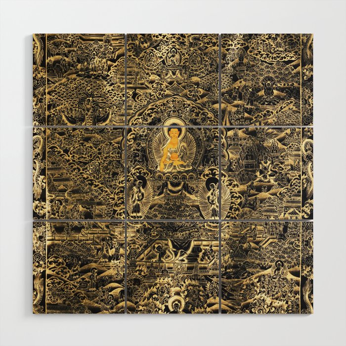 Mandala Buddhist 13 Wood Wall Art