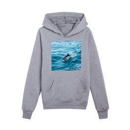 Dolphin Swimming Kids Pullover Hoodies