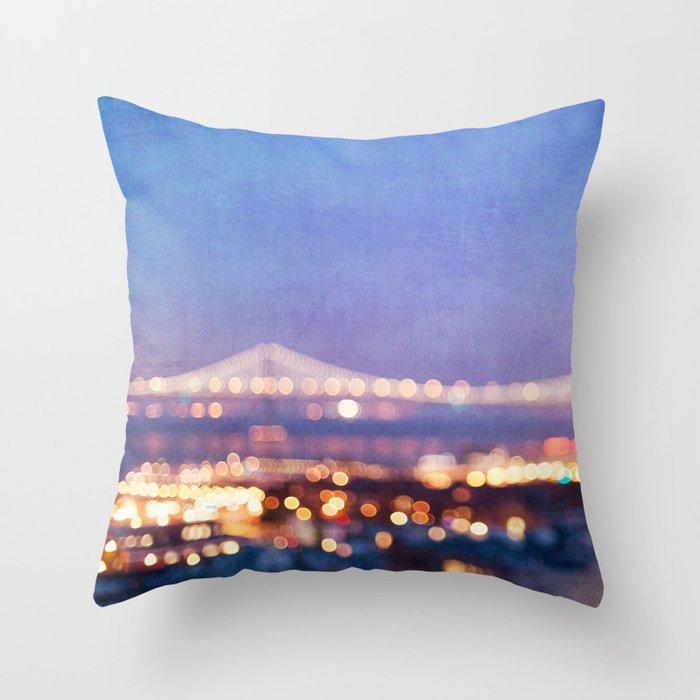 BAY BRIDGE GLOW - San Francisco Throw Pillow