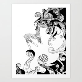 Alien hair Art Print | Abstractart, Traditionalart, Ink Pen, Pattern, Drawing 