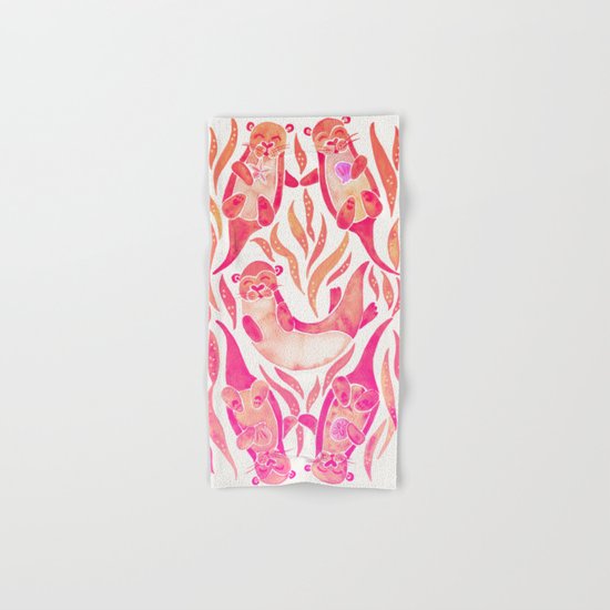 Five Otters – Pink Ombré Hand & Bath Towel