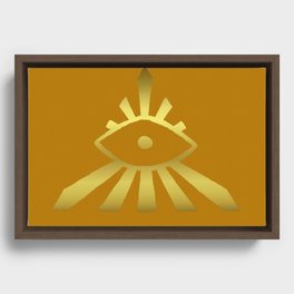 Brilliant Eye in Gold Framed Canvas