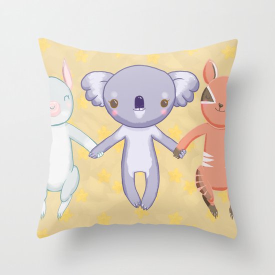 Australian Fauna Throw Pillow