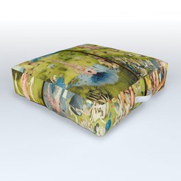 The Garden of Earthly Delights by Bosch Outdoor Floor Cushion