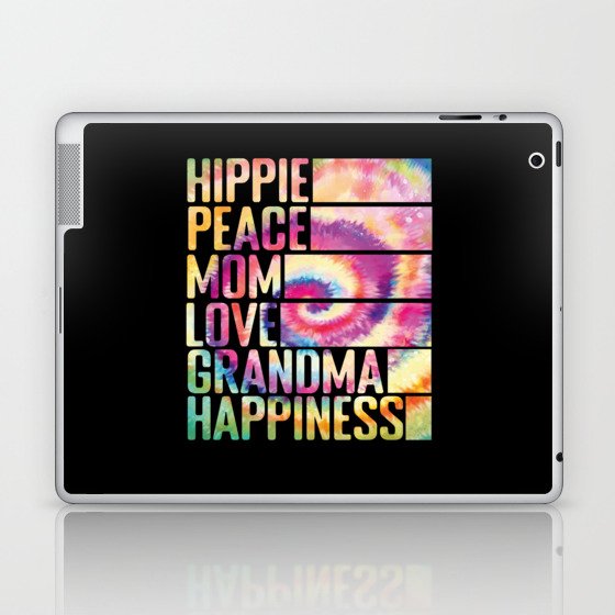 Hippie Mom Granny Love Happiness Laptop & iPad Skin