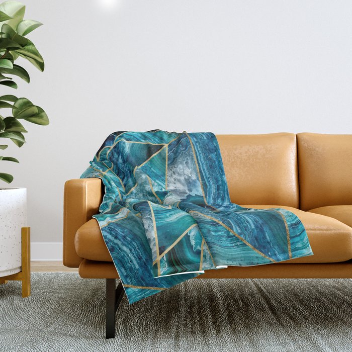 Navy blue and gold hotsell throw blanket