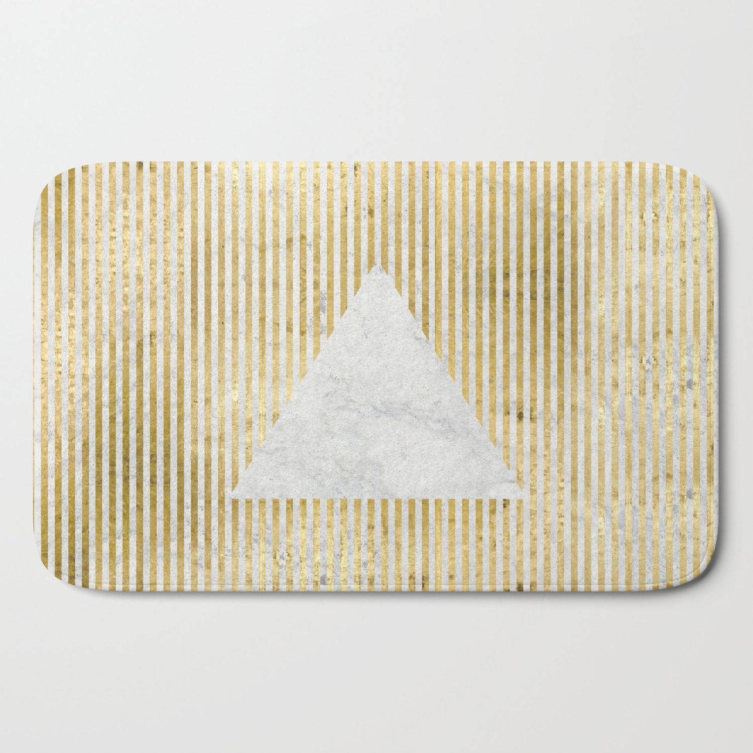 Inverse Trian Gold Bath Mat By Simonasacchi Society6