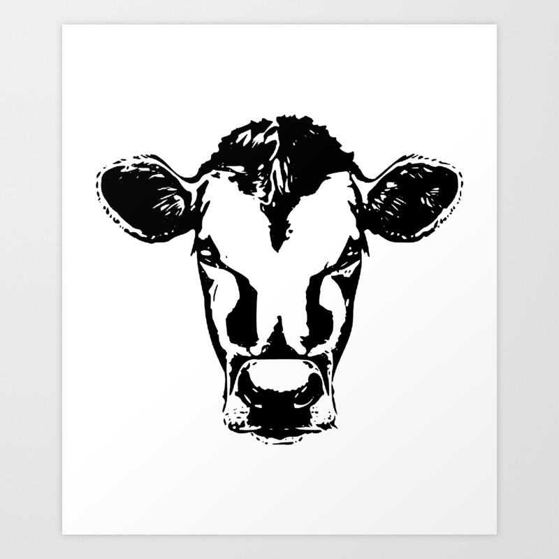 Cow Face Svg For Cricut Silhouette Decals Yeti Cup Farm Svg Ranch Svg Western Cow Art Print By Gaylordhallenbeck Society6