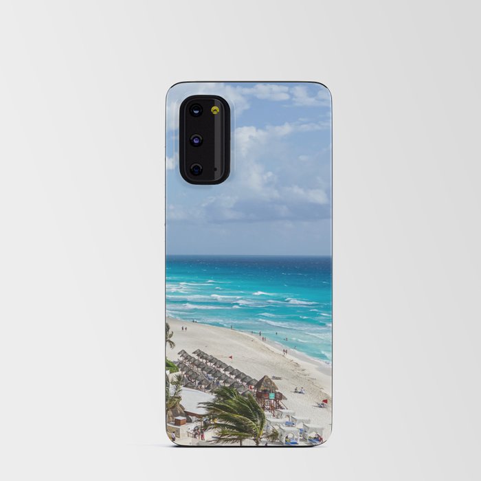 Mexico Photography - Exotic Beach By The Blue Ocean Water Android Card Case
