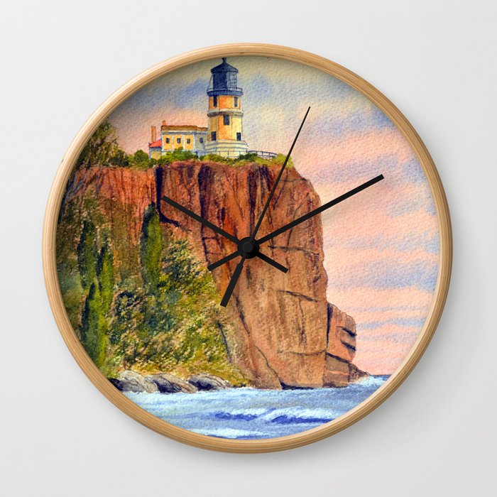 Split Rock Lighthouse Minnesota USA Wall Clock