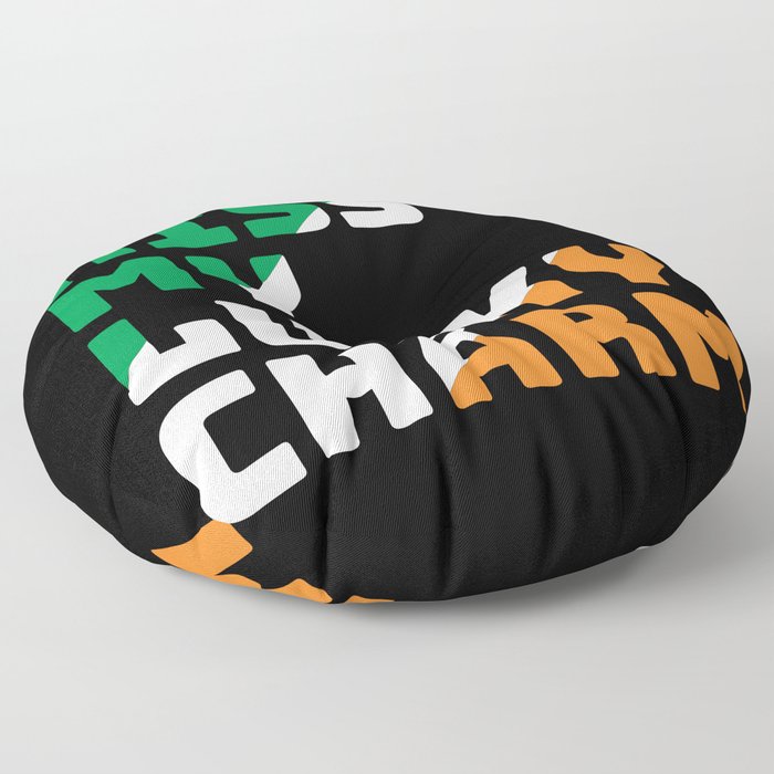 Kiss My Lucky Charm St Patrick's Day Floor Pillow