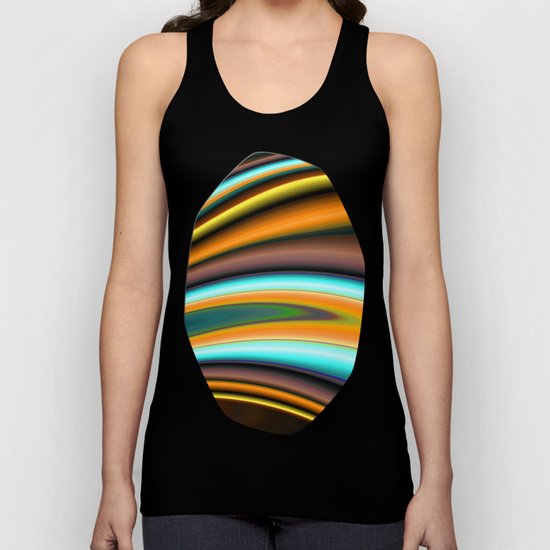 Abstract Fractal Colorways 01BR Unisex Tank Top