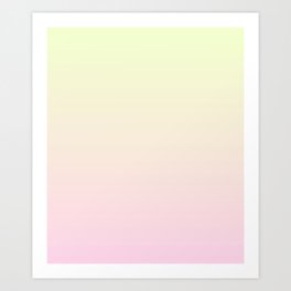 Color gradient 3. Pink and yellow.abstraction,abstract,minimalism,plain,ombré Art Print